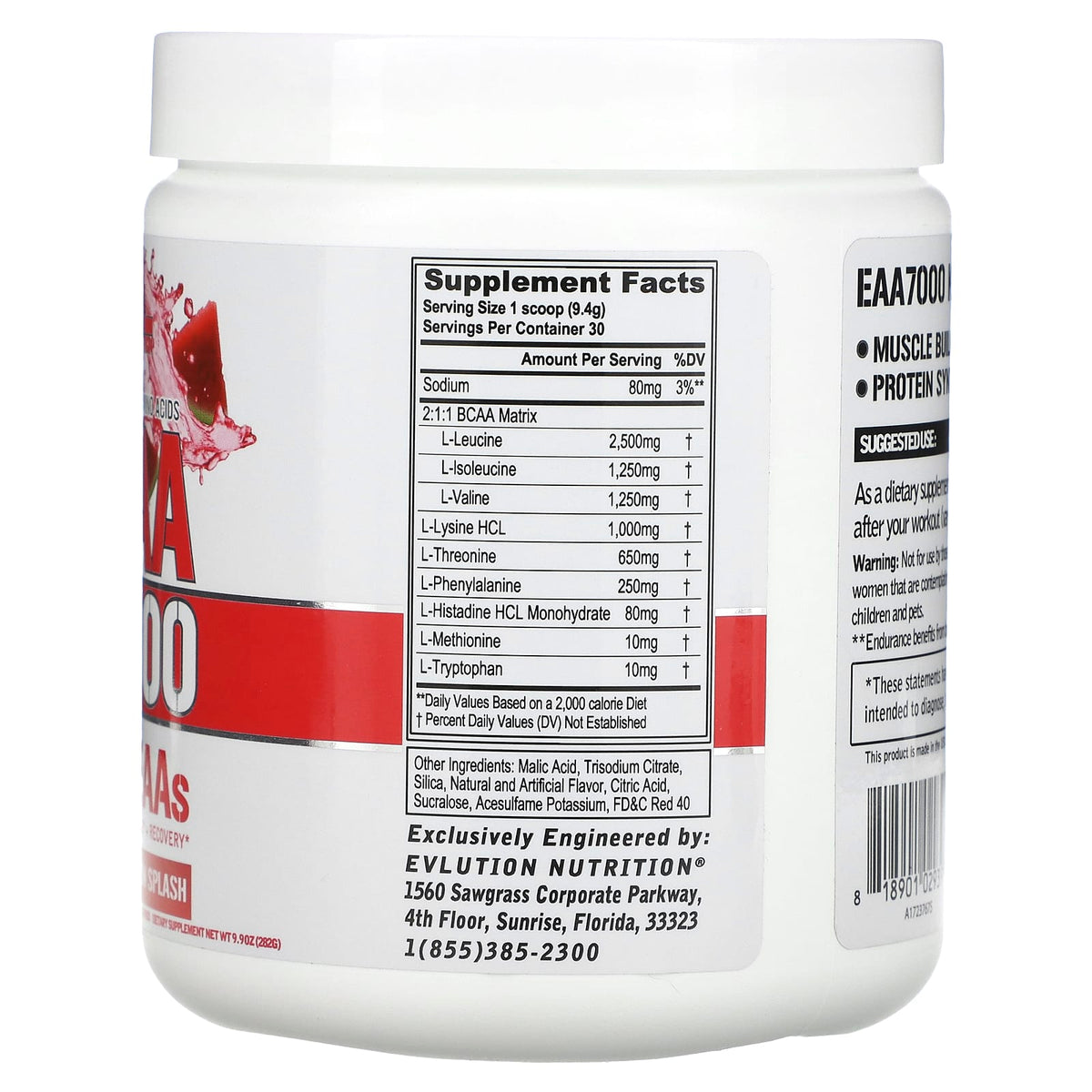 EVLution Nutrition EAA 7000, Watermelon Splash, 282 g (9.9 oz) - view 2