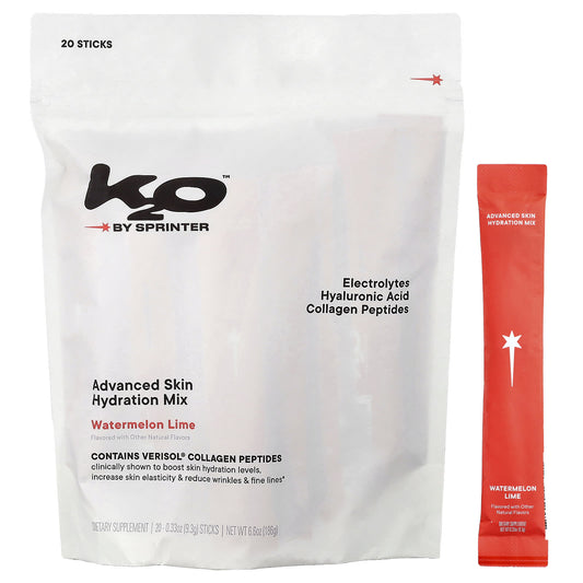 k2o by Kylie Jenner Advanced Skin Hydration Mix, Watermelon Lime, 20 Sticks