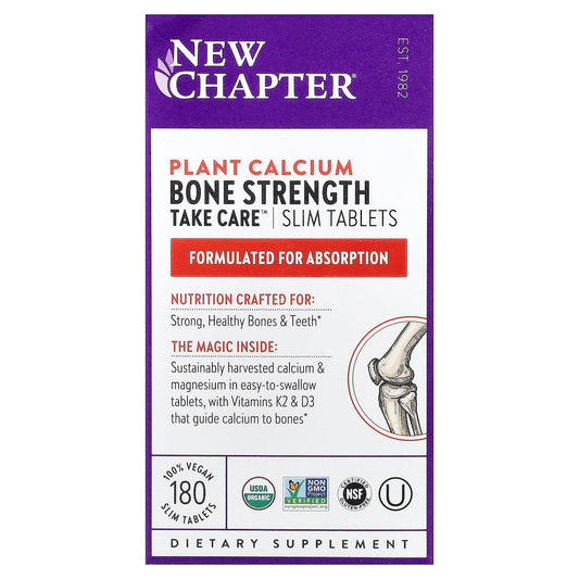 New Chapter Plant Calcium Bone Strength Take Care, 180 Vegan Slim Tablets