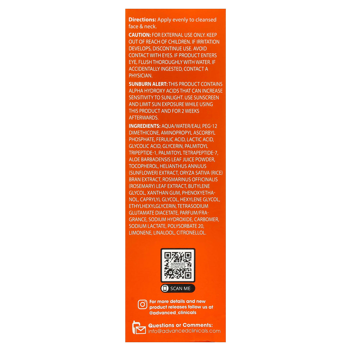 Advanced Clinicals Vitamin C Brightening Serum 52 ml (1.75 fl oz) - view 3