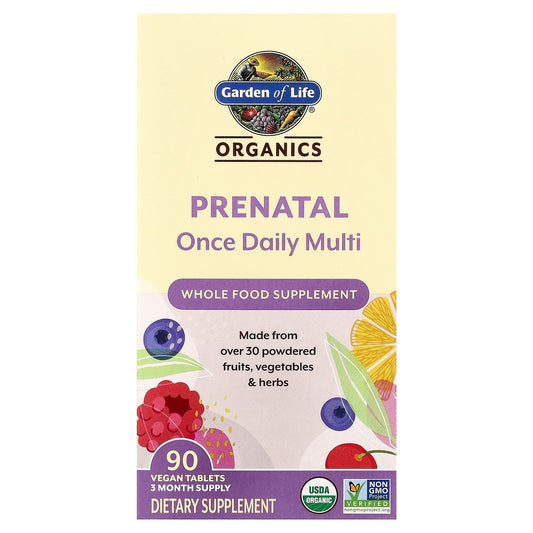 Garden of Life Organics Prenatal Once Daily Multi, 90 Vegan Tablets