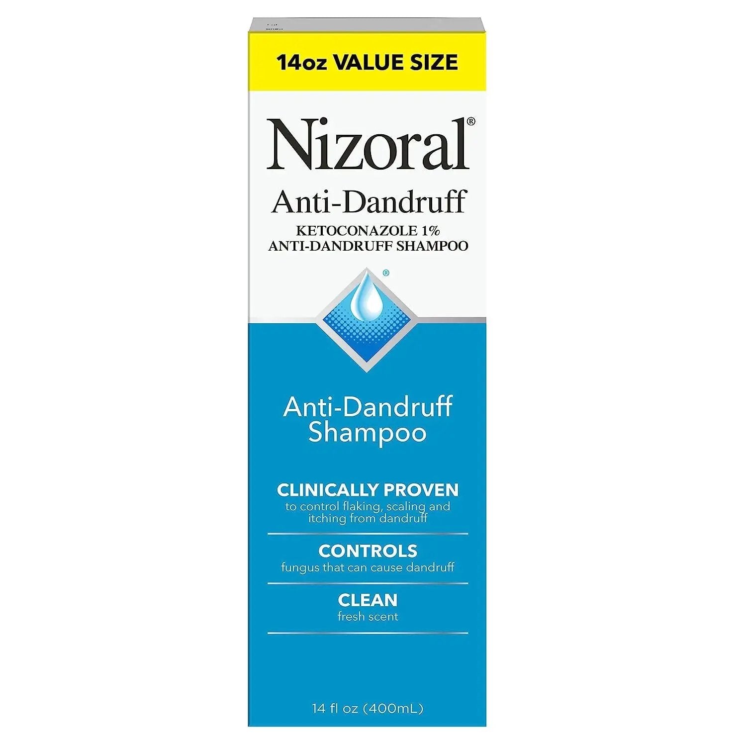 Nizoral Anti-Dandruff Shampoo with 1% Ketoconazole, Fresh Scent, 14 Fl Oz