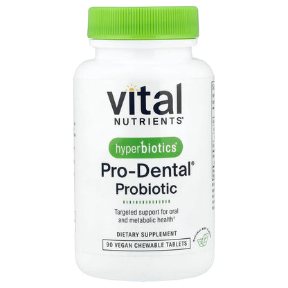 Vital Nutrients Hyperbiotics Pro-Dental Probiotic, Natural Mint, 90 Chewables