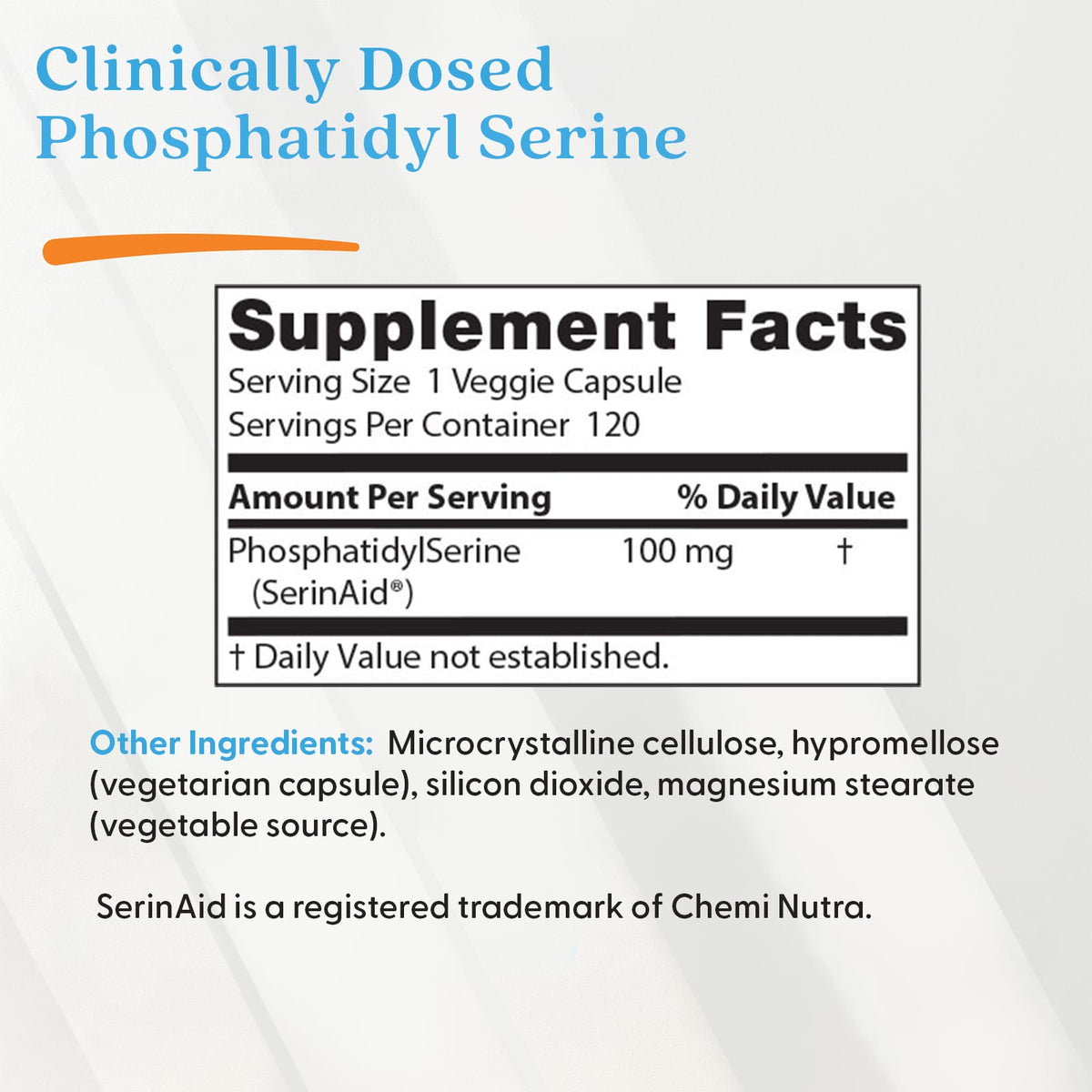 Doctor's Best Phosphatidyl Serine 100 mg, 120 Veggie Caps - view 4