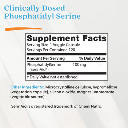 Doctor's Best Phosphatidyl Serine 100 mg, 120 Veggie Caps - view 4