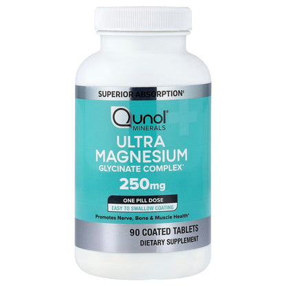 Qunol Ultra Magnesium Glycinate Complex 250 mg, 90 Tablets - view 3