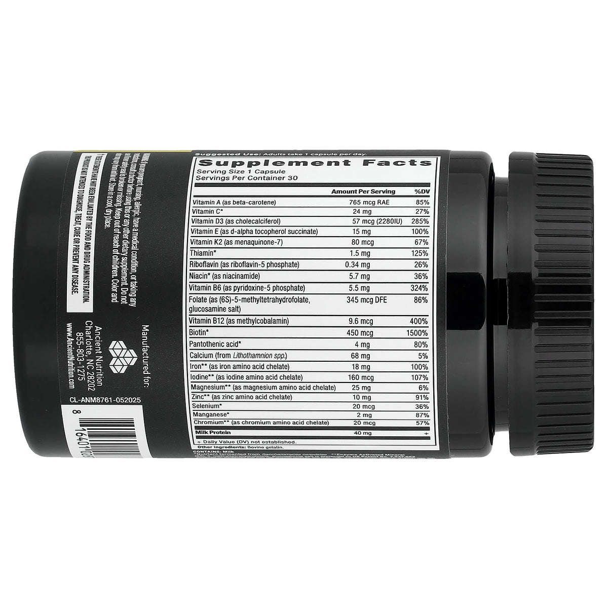 Ancient Nutrition Bone Health Multivitamin 30 Capsules — alternate product view