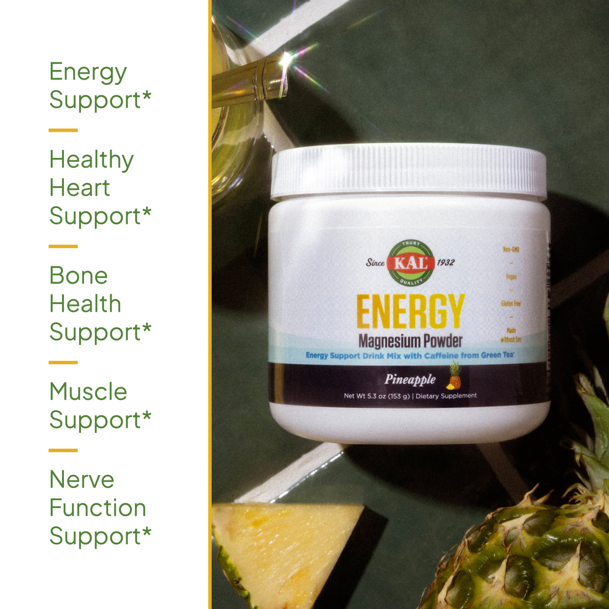 KAL Energy Magnesium Powder Pineapple 153 g - view 3