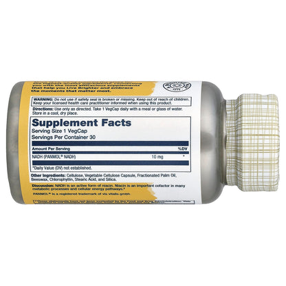 Solaray NADH 10 mg, 30 VegCaps - view 2
