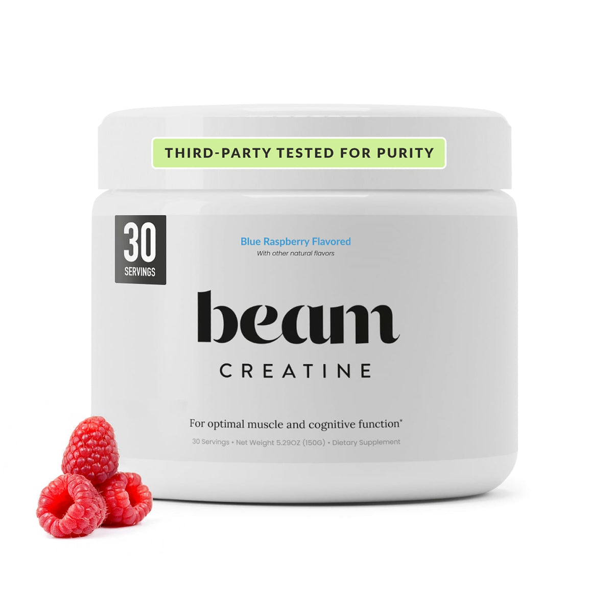Beam Creatine Powder, Blue Raspberry, 198 g (6.98 oz) - view 3