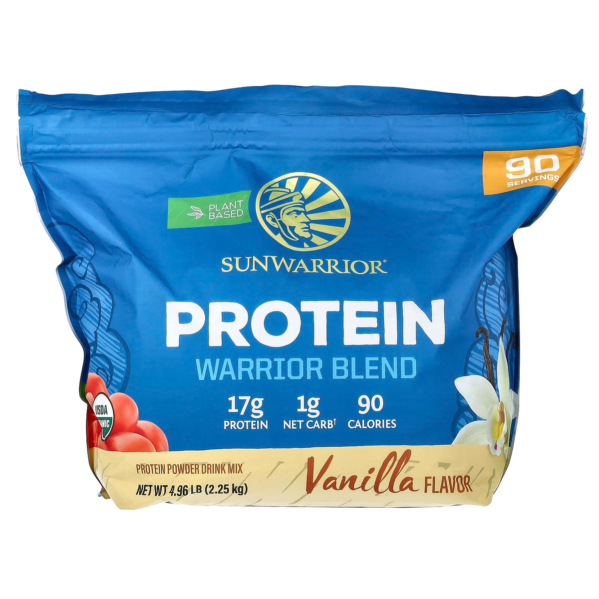 Sunwarrior Warrior Blend Protein, Vanilla, 2.25 kg (4.96 lb) — product view