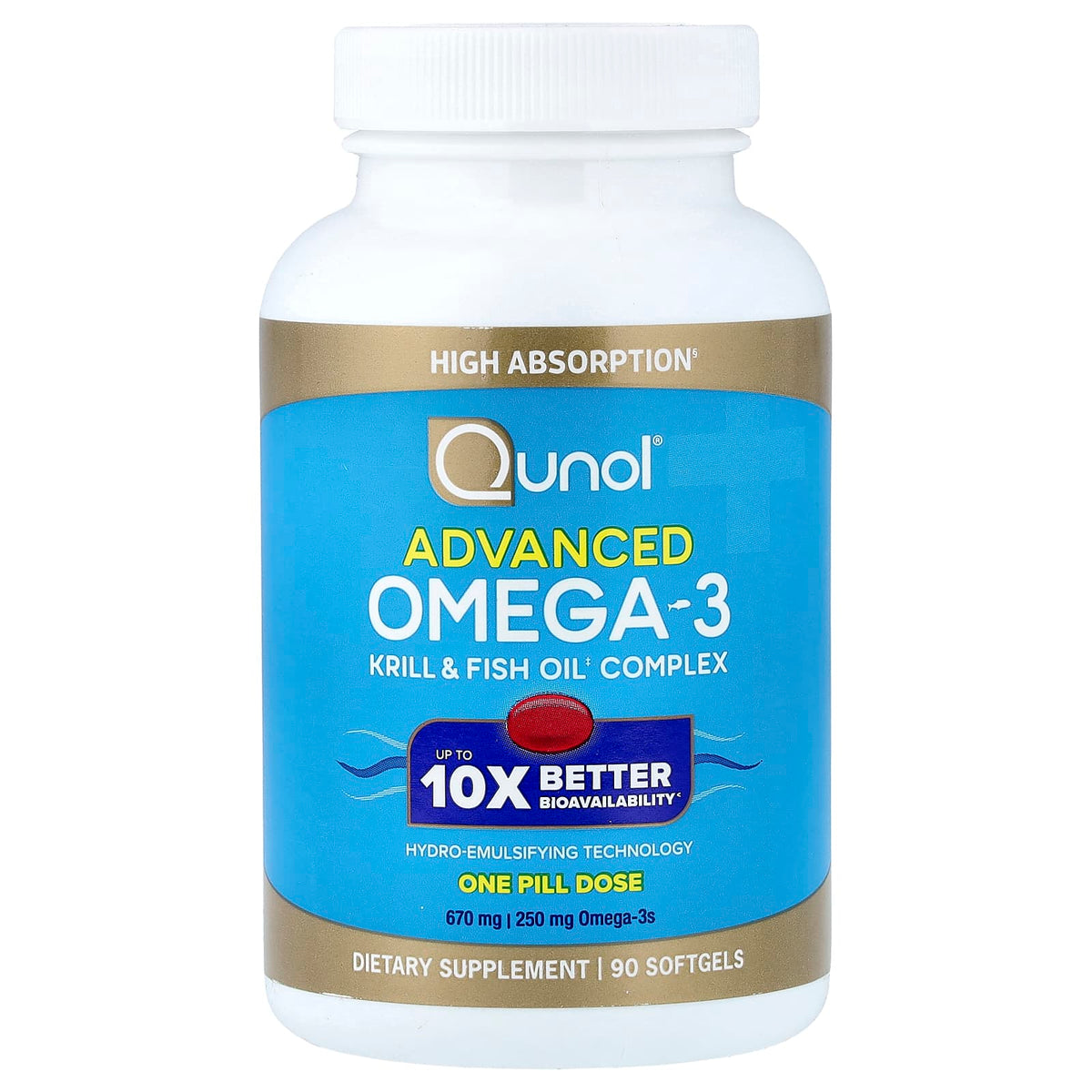 Qunol Advanced Omega-3 Krill and Fish Oil, 90 Softgels - view 3