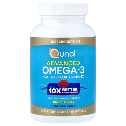 Qunol Advanced Omega-3 Krill and Fish Oil, 90 Softgels - view 3