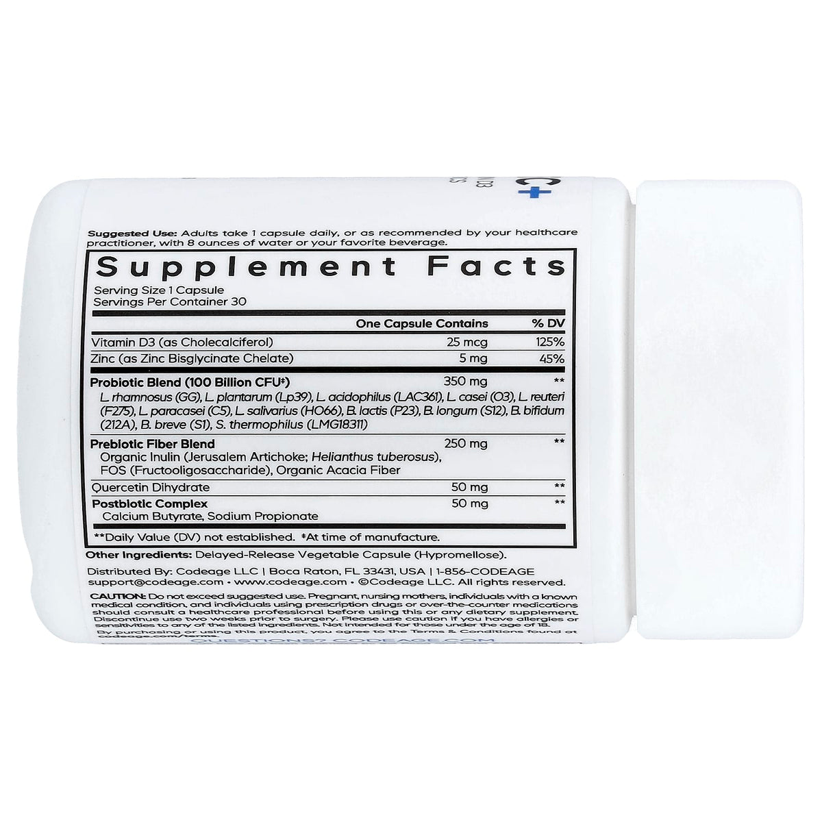 Codeage Probiotic+ 100 Billion CFU, 30 Veg Capsules - view 2