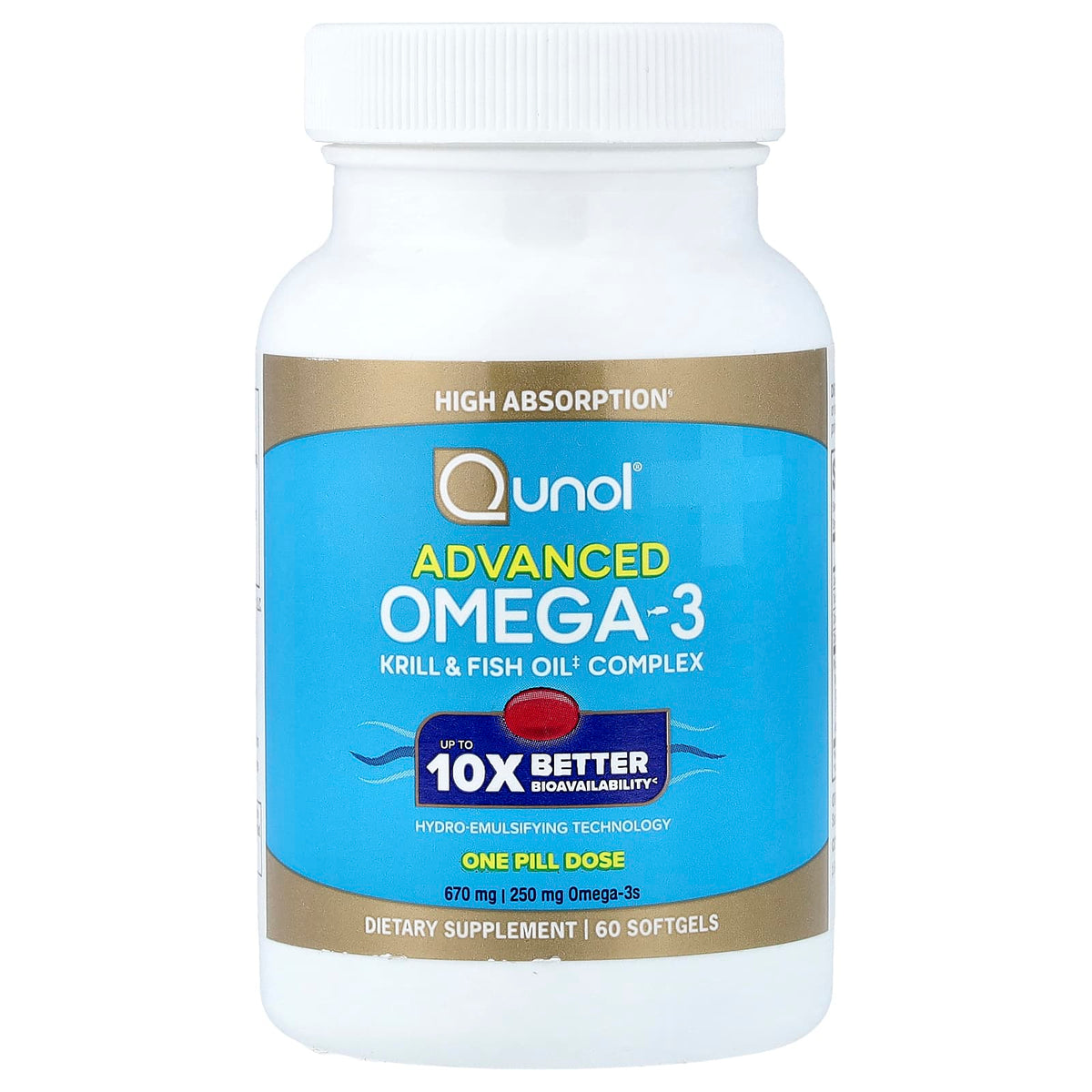 Qunol Advanced Omega-3 Krill and Fish Oil, 60 Softgels - view 3