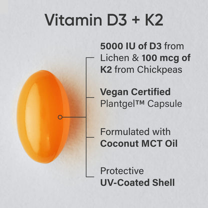 Sports Research D3 + K2 Plant-Based 30 Veggie Softgels - view 3