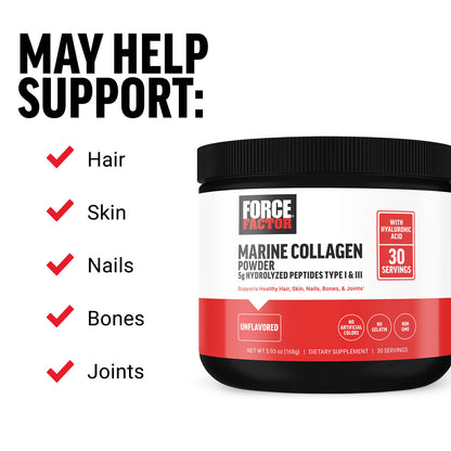 Force Factor Marine Collagen Powder, Unflavoured, 168 g - view 3