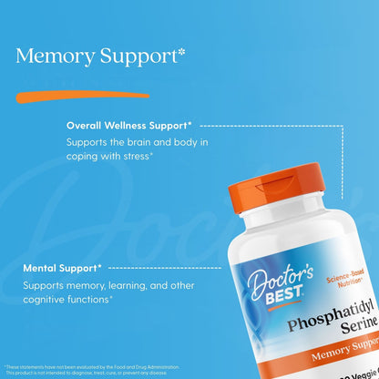 Doctor's Best Phosphatidyl Serine 100 mg, 120 Veggie Caps - view 5