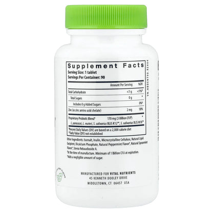 Vital Nutrients Hyperbiotics Pro-Dental Probiotic, Natural Mint, 90 Chewables - view 2