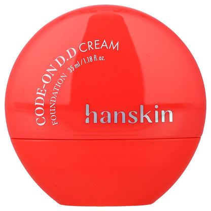 Hanskin Code-On D.D Cream Foundation, 19NC Porcelain, 1.18 fl oz (35 ml)