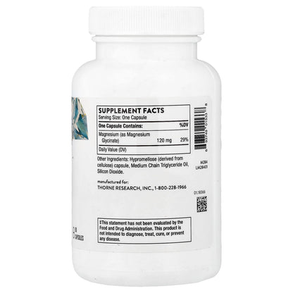 Thorne Magnesium Glycinate, 90 Capsules (120 mg per Capsule) - view 2