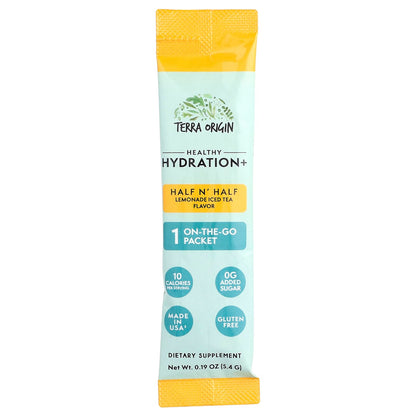 Terra Origin Healthy Hydration+ Half and Half Lemonade Iced Tea 30 Packets - view 3