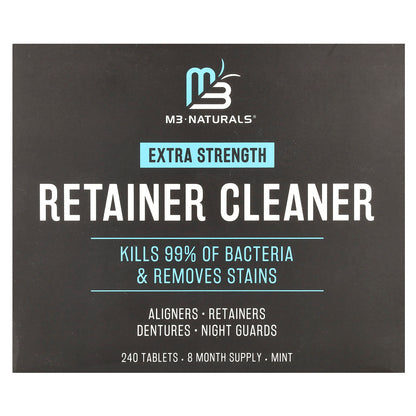 M3 Naturals Retainer Cleaner, Mint, 240 Tablets