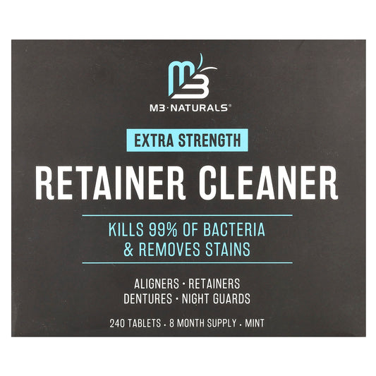 M3 Naturals Retainer Cleaner, Mint, 240 Tablets