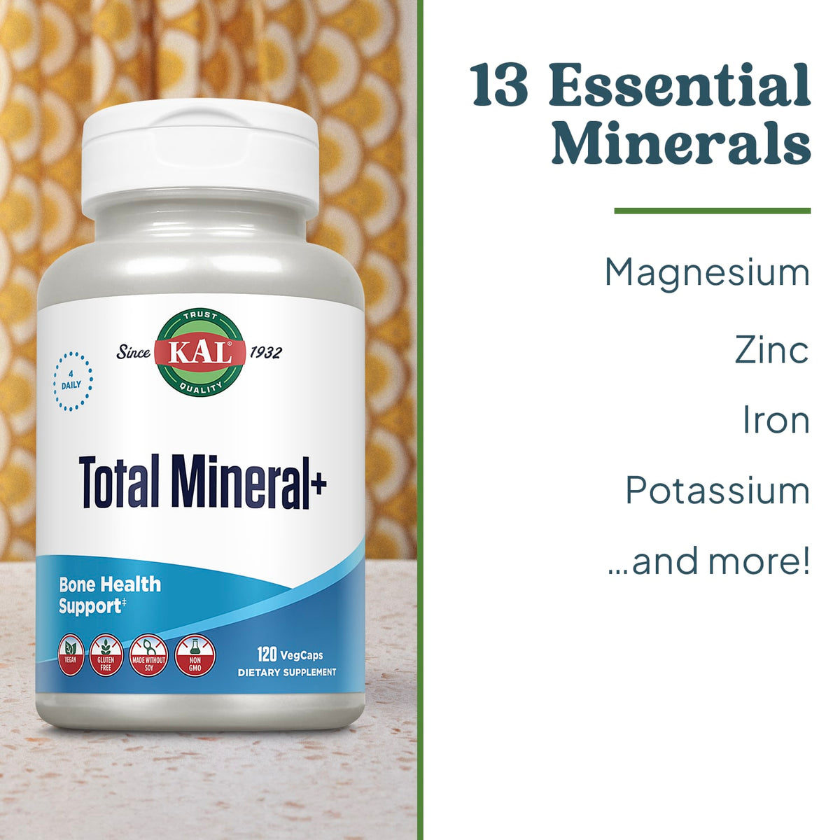 KAL Total Mineral+ 120 Veg Caps - view 3