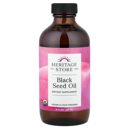 Heritage Store Organic Black Seed Oil, 237 ml (8 fl oz)