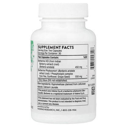 Thorne Berberine, 60 Capsules - view 2