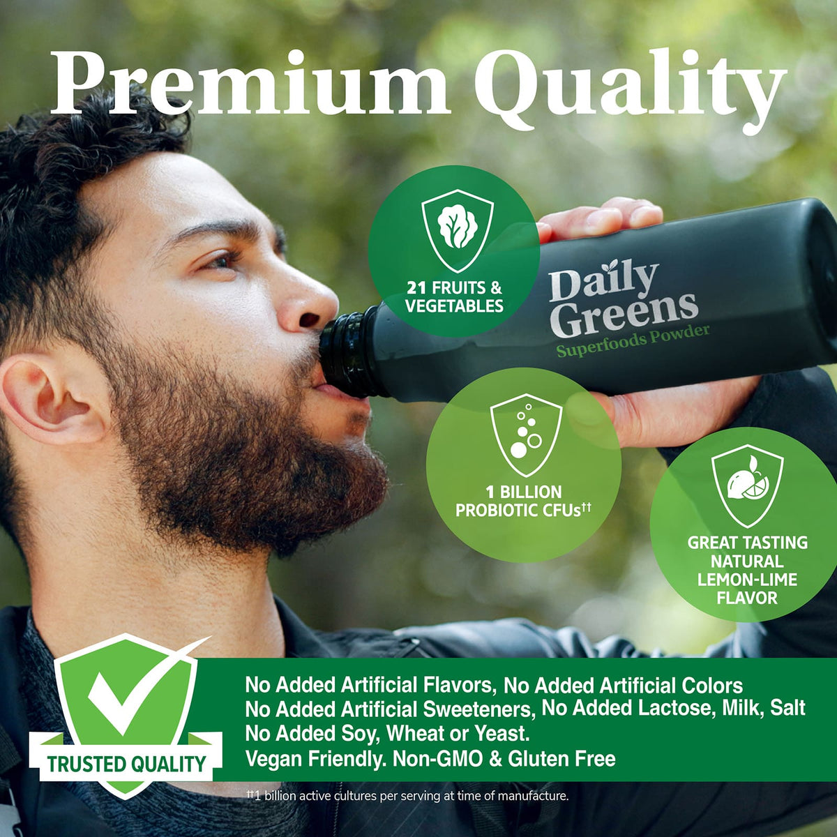 21st Century Daily Greens Superfoods Powder, Lemon Lime, 7.4 oz (210 g) - view 4