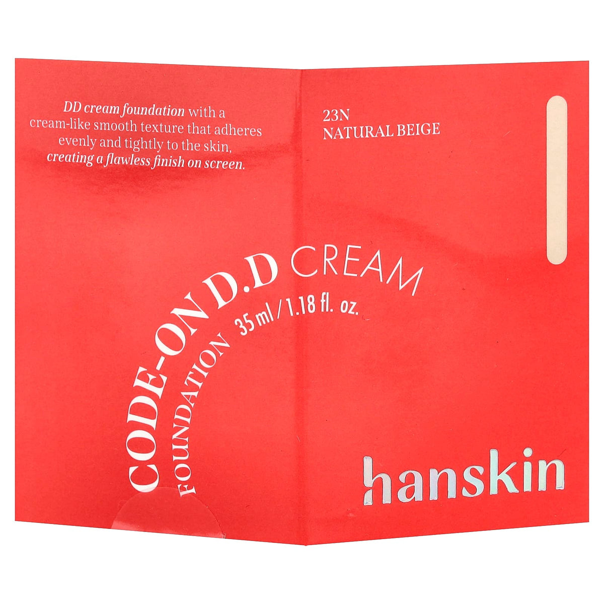Hanskin Code-On D.D Cream Foundation, 23N Natural Beige, 1.18 fl oz (35 ml) - view 2