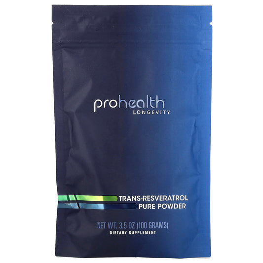 ProHealth Longevity Trans-Resveratrol Pure Powder, 100 g (3.5 oz)
