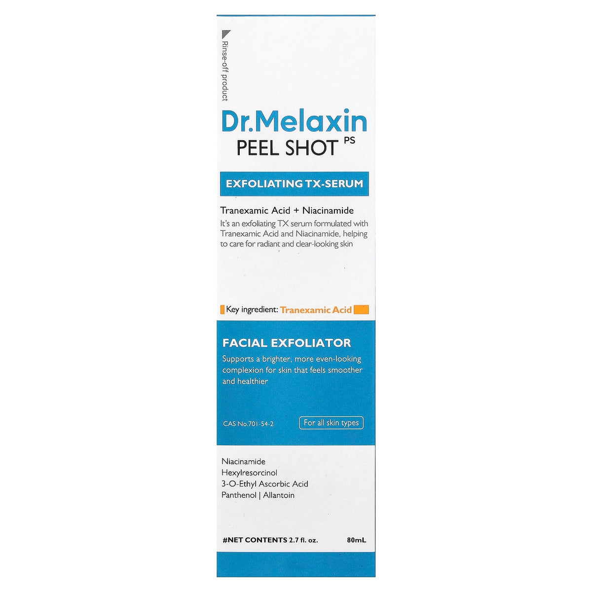 Dr.Melaxin Peel Shot Exfoliating TX-Serum for All Skin Types, 80 ml — alternate product view