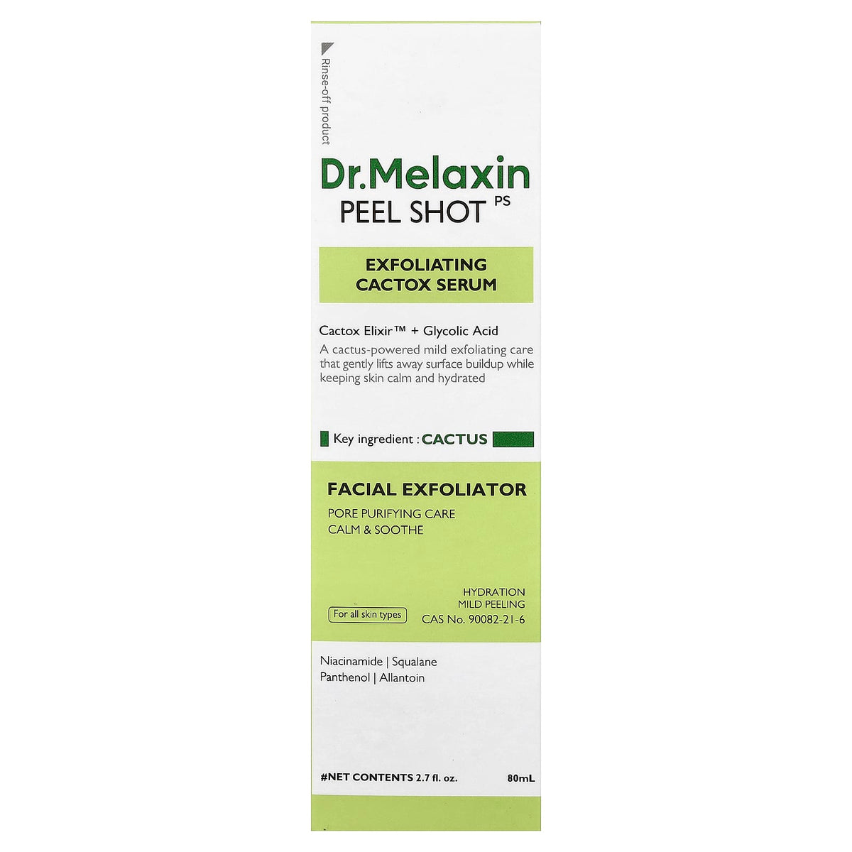 Dr.Melaxin Peel Shot Exfoliating Cactox Serum for All Skin Types, 80 ml - view 2