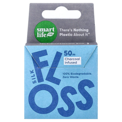 SmartLifeCo Silk Floss, Charcoal Infused, 50 m