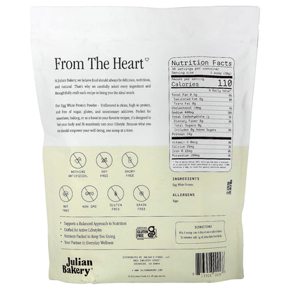 Julian Bakery Egg White Protein Powder, Unflavoured, 907 g (2.01 lbs) - view 2