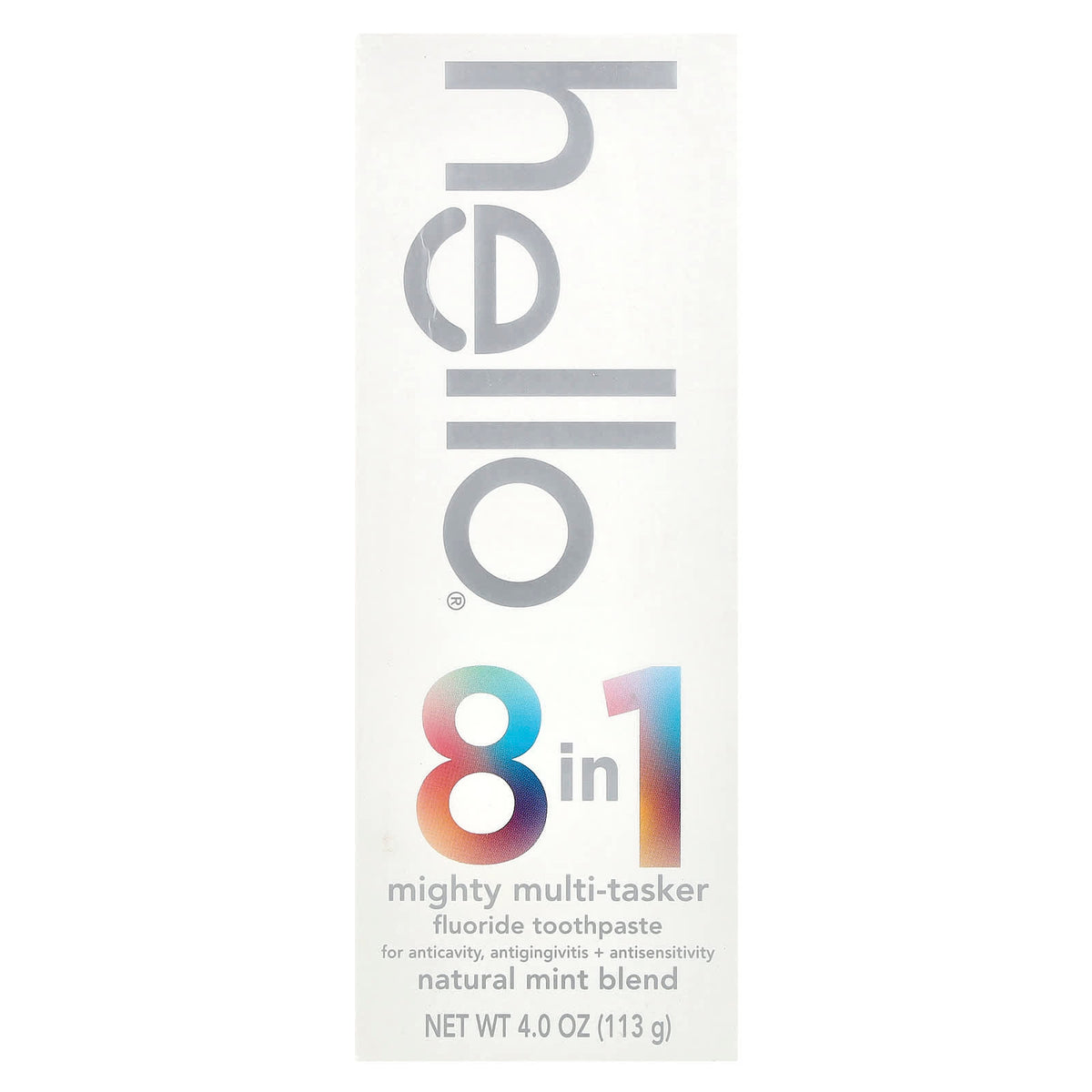 Hello 8 in 1 Mighty Multi-Tasker Fluoride Toothpaste, Mint Blend, 113 g - view 2