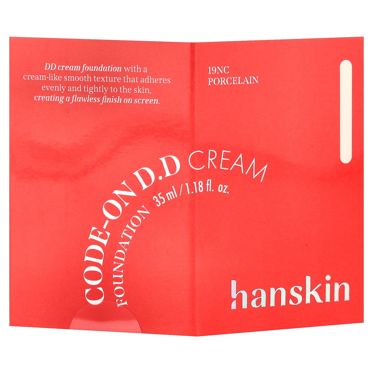 Hanskin Code-On D.D Cream Foundation, 19NC Porcelain, 1.18 fl oz (35 ml) - view 2