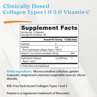 Doctor's Best Collagen Types 1 & 3 with Vitamin C, 240 Capsules - view 4
