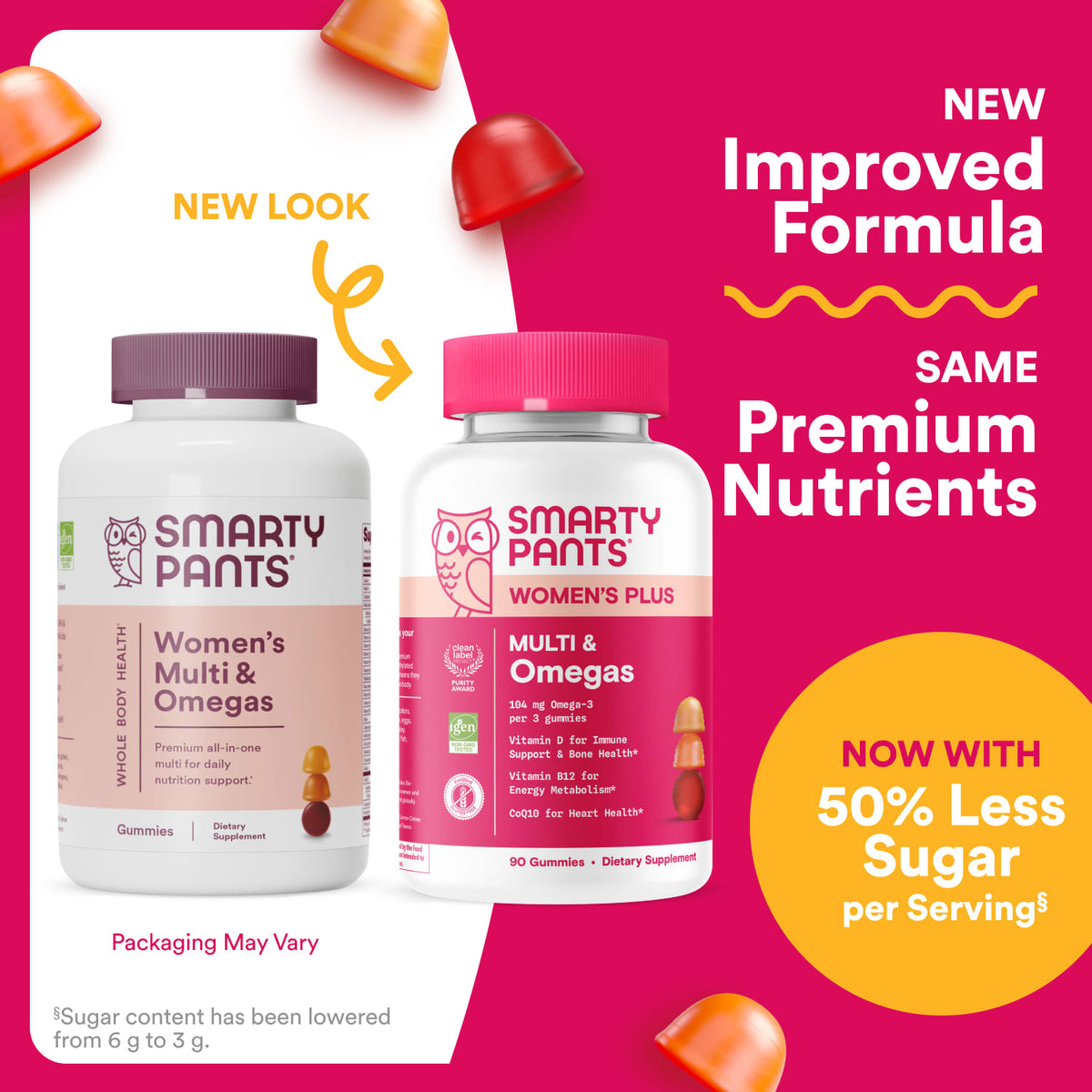 SmartyPants Women's Plus Multi & Omegas Strawberry Orange Lemon Creme, 90 Count - view 5