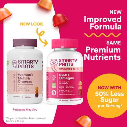 SmartyPants Women's Plus Multi & Omegas Strawberry Orange Lemon Creme, 90 Count - view 5