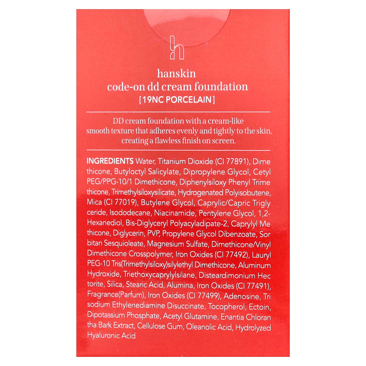 Hanskin Code-On D.D Cream Foundation, 19NC Porcelain, 1.18 fl oz (35 ml) - view 3