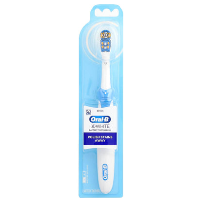 Oral-B 3D White Battery Powered Toothbrush, 1 Count