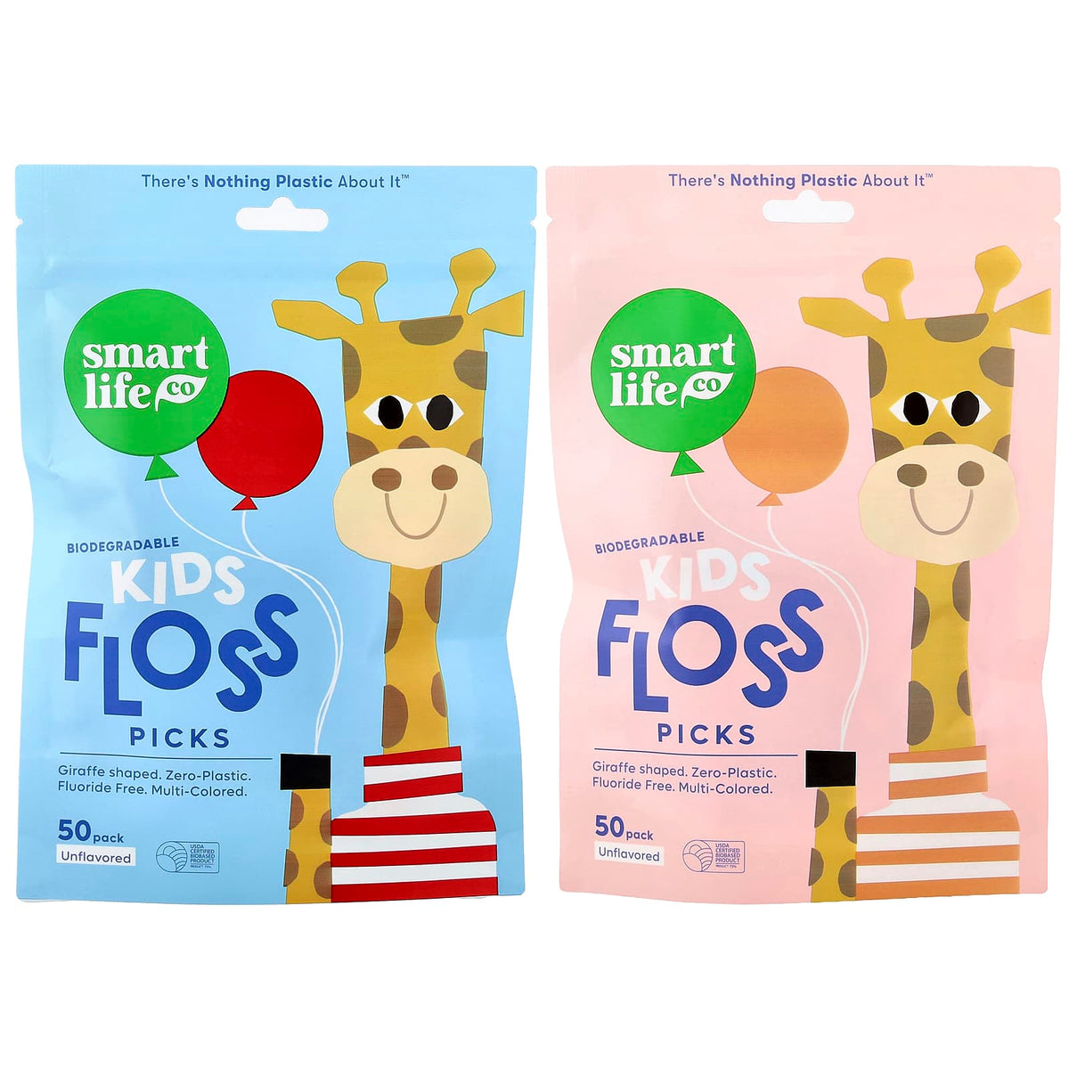 SmartLifeCo Kids Floss Picks, Unflavoured, Pack of 100 — product view