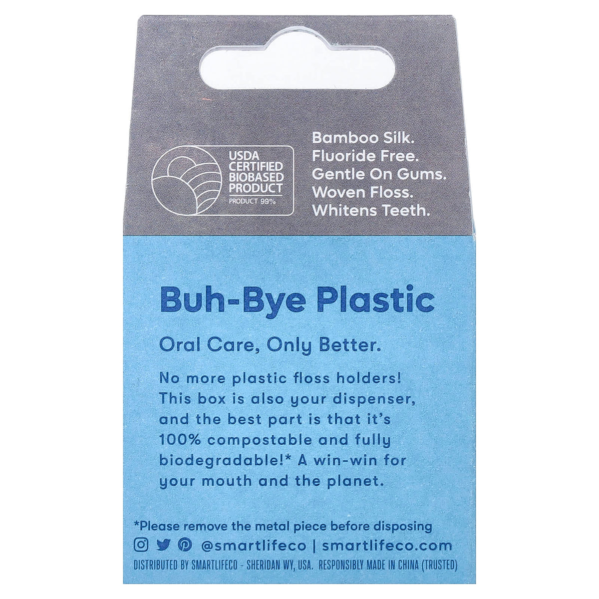 SmartLifeCo Silk Floss, Charcoal Infused, 50 m — alternate product view