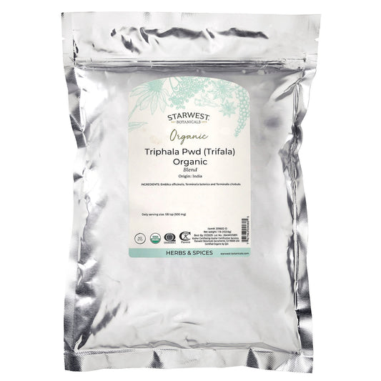 Starwest Botanicals Organic Triphala Powder (Trifala) Blend, 453.6 g (1 lb) - view 2