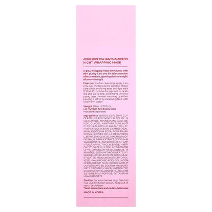 April Skin TXA Niacinamide 99 Night Wrapping Beauty Mask 80 ml - view 3