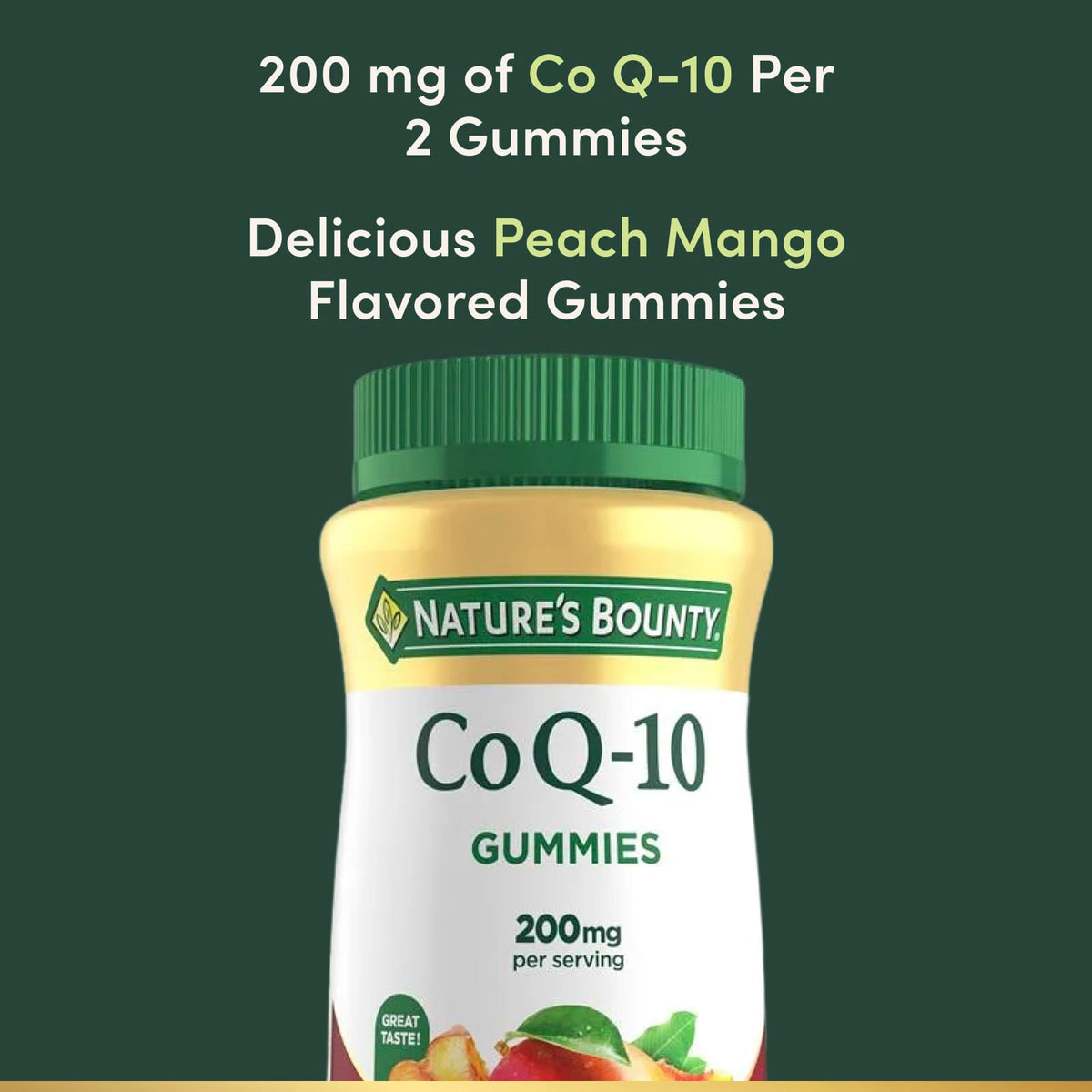Nature's Bounty CoQ-10 Gummies Peach Mango 100 Gummies (100 mg per Gummy) - view 5